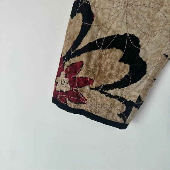 Alfred Dinner Vintage Women’s Quilted Open Jacket Size 6 Petite Embroidered - Picture 5 of 8